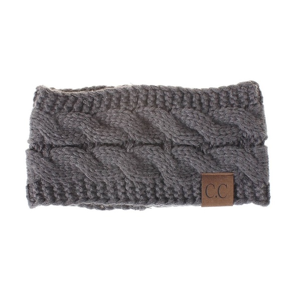 *ANATASHA* Dk. Gray Wool Knit Fashion Headband - Picture 4 of 4